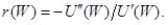 <strong>The formula for the Pratt measure of risk aversion is:</strong> A) B) C) D)