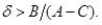 <strong>For an infinitely repeated game promising A per period with continuing cooperation,B for the one period gain from cheating and C per period for the non-cooperative solution (B > A > C)will have a subgame perfect Nash equilibrium in trigger strategies providing:</strong> A) B) C) D)