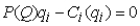<strong>A firm's first-order condition from the Cournot game with general demands and costs is:</strong> A)   B)   C)   D)   <div style=padding-top: 35px> 