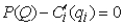 <strong>A firm's first-order condition from the Cournot game with general demands and costs is:</strong> A)   B)   C)   D)   <div style=padding-top: 35px> 