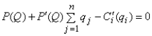 <strong>A firm's first-order condition from the Cournot game with general demands and costs is:</strong> A)   B)   C)   D)   <div style=padding-top: 35px> 