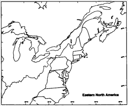 Map Exercise 6-3 On the outline map that follows: -Refer to Map Exercise 6-3. Label the following rivers and bodies of water: Chesapeake Bay Delaware Bay