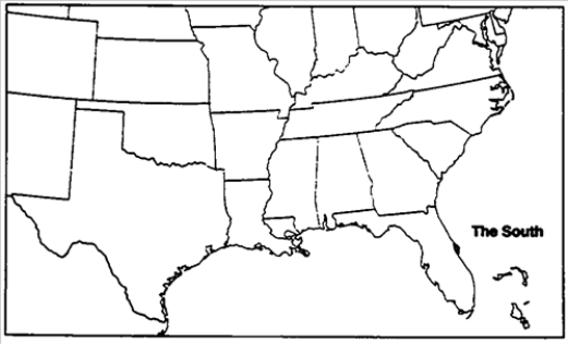 Map Exercise 16-1 You will need one colored pen to complete this exercise. On the outline map of the South that follows and using the map in Chapter 16 of the text entitled The Reconstruction as a guide: -Refer to Map Exercise 16-1. Why and how did West Virginia become a state separate from Virginia?