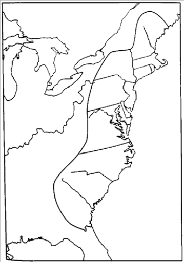 Map Exercise 3-1 You will need seven pens of different colors for this exercise. Use the outline map that follows: -Refer to Map Exercise 3-1. In each colony, designate the date settled by Europeans with one pen color and the date each English colony became a royal colony with a different pen color. Add this to the map legend.