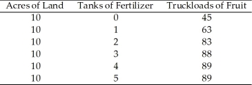 Table 2.4 -The firm depicted in Table 2.4 is likely to face diminishing returns because