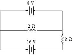 <strong>What is the current flowing through the 2-W resistor? </strong> A)2 A B)3 A C)4 A D)6 A