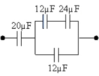 <strong>What is the equivalent capacitance of the combination shown? </strong> A)29 µF B)10 µF C)40 µF D)25 µF