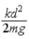 <strong>A spring with spring constant k is used to launch a mass m up a frictionless inclined plane having angle of elevation θ.What is the maximum height reached above the starting elevation of the mass during the motion of the mass if the spring is compressed a distance d before launch?</strong> A) B) C) D)