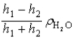 <strong>A U-tube is partially filled with water and then an immiscible liquid is added to the right side.The top of the liquid is a distance h<sub>1</sub> above the level of interface between the liquid and water.On the left side of the tube the top of the water is a distance h<sub>2</sub> above the liquid-water interface on the right side.What is the density of the liquid in terms of the density of water ? Note that h<sub>2</sub> < h<sub>1</sub>.</strong> A) B) C) D)
