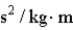 <strong>What are the base SI units for the torsion constant ?</strong> A) B) C) D)