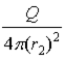 <strong>A conducting spherical shell of inner radius r<sub>1</sub> and outer radius r<sub>2</sub> has a charge Q on it.An additional charge,also Q,is then added to the sphere.What is the resulting charge per unit area on the outer surface of the sphere?</strong> A) B) No answer given is correct. C) D)