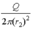 <strong>A conducting spherical shell of inner radius r<sub>1</sub> and outer radius r<sub>2</sub> has a charge Q on it.An additional charge,also Q,is then added to the sphere.What is the resulting charge per unit area on the outer surface of the sphere?</strong> A) B) No answer given is correct. C) D)