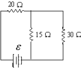 If ε = 24 V,at what rate is thermal energy generated in the 20-Ω resistor?