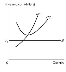 <strong>Use the figure below to answer the following question.   Figure 11.3.3 Refer to Figure 11.3.3,which shows the cost curves and marginal revenue curve of a firm in a perfectly competitive industry.The firm is</strong> A)making an economic profit. B)incurring an economic loss. C)breaking even. D)at its shutdown point. E)larger than the other firms in the industry. <div style=padding-top: 35px> 