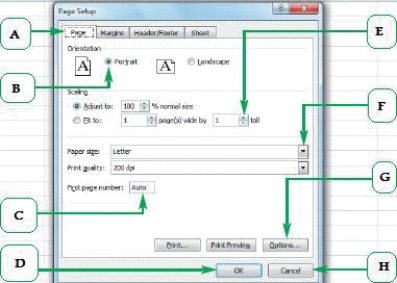 <strong> Clicking the item marked by Box ____ in the figure above will open a new dialog box or window.</strong> A) A B) H C) G D) none of the above