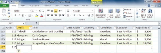 The QuickFix button shown in the accompanying figure enables you to undo table formatting if,for example,you had not intended new data to be part of an existing table._________________________