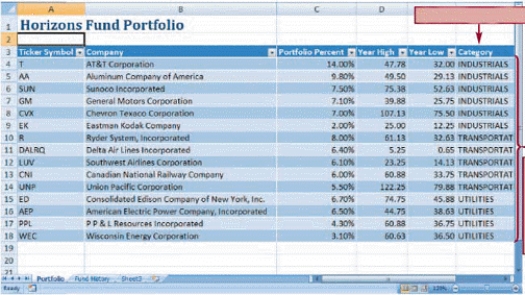 -In the Horizons Fund Portfolio shown in the accompanying figure,Column A displays ticker symbols.In Excel,the MSN MoneyCentral Investor Stock Quotes Query allows you to enter up to ___ ticker symbols to retrieve current market values of the stocks.