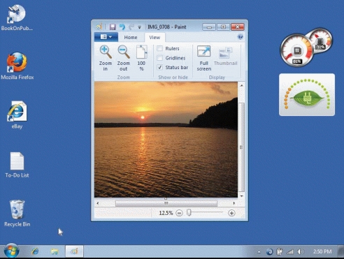 <strong> In the figure above, what does the small arrow on the icon labeled eBay indicate?</strong> A)The icon can be moved B)The icon is a shortcut C)The icon is temporary D)The icon is linked to the Internet