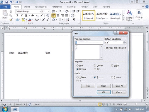 <strong> Referring to the figure above, in order to open the dialog box that is shown, you would need to have clicked the Tabs button within the ____.</strong> A)Paragraph Dialog Box B)Tabs Dialog Box C)Formatting Dialog Box D)Page Layout Dialog Box