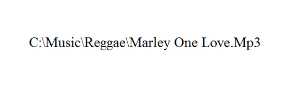 <strong> In the accompanying figure,Marley One Love is an example of a ____.</strong> A) primary folder B) secondary folder C) file name D) file extension