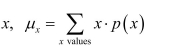 For a discrete random variable  