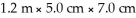 A block of wood has dimensions of And has a mass of 3.0 kg.What is the density of the wood?