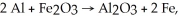 <strong>For the reaction The stoichiometric number for Al<sub>2</sub>O<sub>3</sub> is:</strong> A)+2 B)+1 C)-1 D)-2 E)0