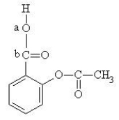 <strong>The structure of aspirin is given below.(Note that lone pairs of electrons are not shown. ) Which set of hybrid orbitals best describes the O-C bond,labeled a, b, in aspirin?</strong> A)sp<sup>3</sup>-sp<sup>2</sup> B)sp<sup>3</sup>-sp<sup>3</sup> C)sp<sup>2</sup>-sp<sup>2</sup> D)sp-sp<sup>2</sup>