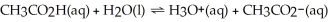 What is the hydronium ion concentration of a 0.500 mol L<sup>-1</sup> aqueous acetic acid solution with K<sub>a</sub> = 1.8 × 10<sup>-5</sup>?  The equation for the dissociation of acetic acid is below:  