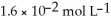 The base-dissociation constant of ethylamine (       )is 6.4 ×   At 25.0 °C.The [   ] in a   Aqueous solution of ethylamine is ________ mol L<sup>-1</sup>.