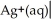 <strong>The standard Gibbs energy change for the following voltaic cell is ΔG° = -89.3 kJ at 25 °C.What is E°<sub>cell</sub>? Ag(s)</strong> A)+0.463 V B)-0.926 V C)-0.463 V D)+0.926 V E)+0.231 V