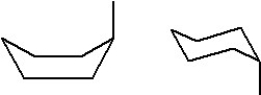 <strong>Which of the following represent two different chair forms of methylcyclohexane?</strong> A) B) C) D) E)