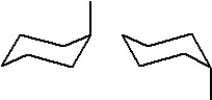 <strong>Which of the following represent two different chair forms of methylcyclohexane?</strong> A) B) C) D) E)