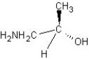 <strong>Which of the following structures represents a structure of R isomer of 1-amino-2-propanol?</strong> A) B) C) D) E)