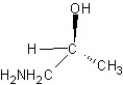 <strong>Which of the following structures represents a structure of R isomer of 1-amino-2-propanol?</strong> A) B) C) D) E)