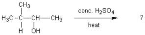 What alkene(s)would be produced in the following reaction?  