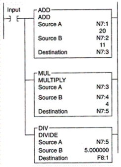 When the input goes true,the value will be stored in F8:1 will be 24.8.  