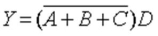 <strong>The Boolean expression for the logic circuit drawn is: </strong> A)Y = (A B)(CD) B) C) D)Y= ABC + D
