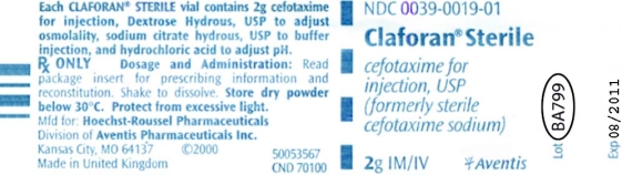 Identify the following, using the given label. Used with permission from Aventis Pharmaceuticals. Expiration date: _________________________