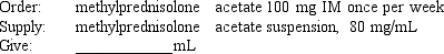 Given: Compute the amount of medication that will be given to administer one dose of the following medication orders using the ratio-proportion method to obtain your answers. Assume all tablets are scored, when necessary. Round all parenteral administration orders that are over 1 mL to one decimal place. Round all parenteral administration orders under 1 mL to two decimal places. Do not include zeros at the end of decimal numbers. The problems and drug orders are presented for practice only, and actual prescribed dosages will vary according to a patient's age, condition, reaction, additional medications, and other factors.