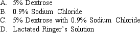 A patient's order for IV fluid states that D<sub>5</sub>NS is to be infused. Which of the following IV fluids should be given?