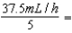 20,000X = 750,000 X = 37.5 mL 7.5 = 8 gtt/min