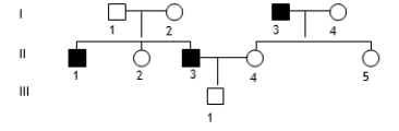 <strong>Could the characteristic followed in the pedigree be caused by an autosomal dominant disease? Why or why not? </strong> A)Yes, all individuals fit the autosomal dominant inheritance pattern. B)No, the offspring of I-1 and I-2 contradict an autosomal dominant inheritance. C)No, the offspring of I-3 and I-4 contradict an autosomal dominant inheritance. D)No, the offspring of II-3 and II-4 contradict an autosomal dominant inheritance. E)Yes, the offspring of I-1 and I-2 are consistent with an autosomal dominant inheritance pattern.