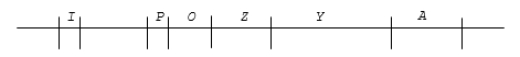 <strong>Which parts of the DNA region shown in the diagram encode proteins? (I = lac repressor gene; Z, Y, A = lac operon structural genes; P = lac promoter; O = lac operator) </strong> A)P B)I, P, O C)P, O, Z, Y, A D)I, Z, Y, A E)I, P, O, Z, Y, A