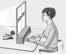 <strong>This split-brain patient was asked to reach under the ledge with her left hand and select the object that appeared on the screen. She selected the </strong> A) spoon. B) apple. C) first the spoon and then the apple. D) first the apple and then the spoon. E) none of the above