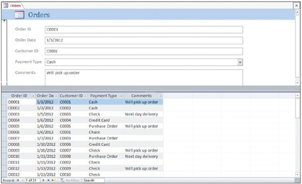 <strong> Referencing the image above,this form contains a:</strong> A) split Form. B) multiple Items Form. C) macro Form. D) subform.