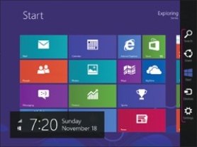 <strong> In the figure shown above,the objects at the right of the screen image are called ________.</strong> A) Charms B) Tiles C) Apps D) Quick Access Toolbars