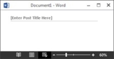   The image shown above illustrates Word's Blog post template.<div style=padding-top: 35px> 