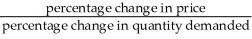 <strong>The formula for the price elasticity of demand for a commodity can be written as which of the following?</strong> A) B) C) D) E)