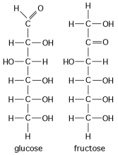 <strong> The figure above shows the structures of glucose and fructose. These two molecules are</strong> A) geometric isotopes. B) enantiomers. C) cis-trans isomers. D) structural isomers. E) nonisotopic isomers.